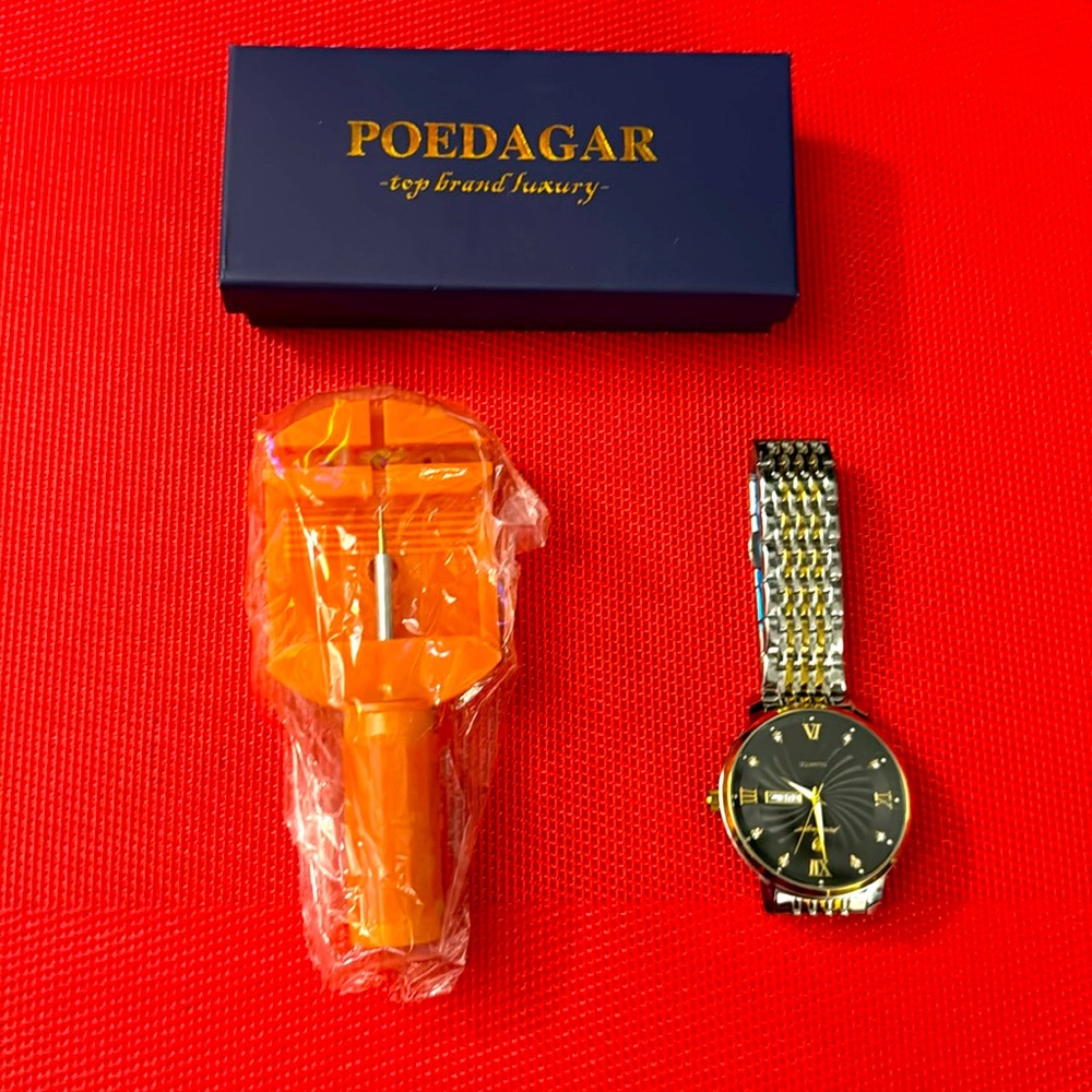 Poedagar men fashion watch with screwbox “NEW”
